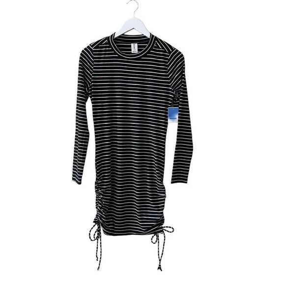 Nordstrom ABOUND Raincheck Ruched Side Dress Bodycon Mini Dress Black M - Picture 1 of 14